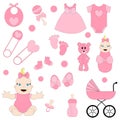 Baby girl, digital images, baby clipart,
